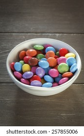 Bowl With Smarties, Wood