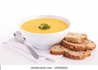 Bowl Of Soup And Bread