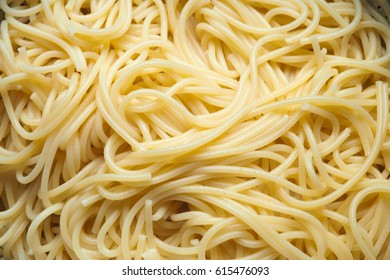 Bowl Of Spaghetti Isolated Closeup