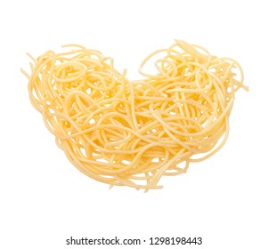 Bowl Of Spaghetti Isolated On White Background 