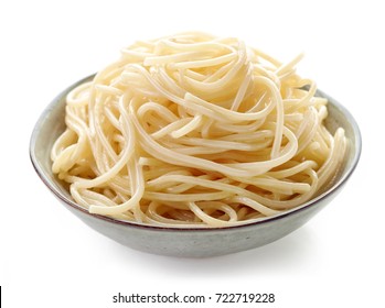 Bowl Of Spaghetti Isolated On White Background