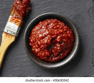 Bowl Of Steak Sauce, Top View