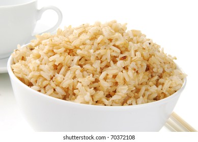 A Bowl Of Steamed Brown Rice