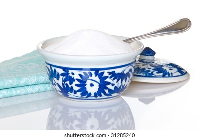 Bowl Of Sugar With Spoon