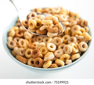 Bowl Of Whole Grain Cheerios Cereal