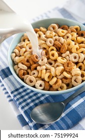 Bowl Of Whole Grain Cheerios Cereal