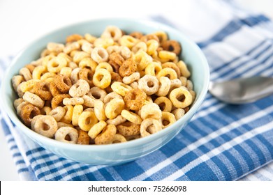 Bowl Of Whole Grain Cheerios Cereal