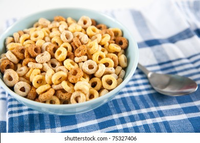 Bowl Of Whole Grain Cheerios Cereal