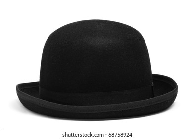 A Bowler Hat Isolated On A White Background