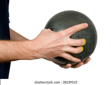 Bowler Holding Bowling Ball