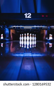 Bowling Alley. Pins.