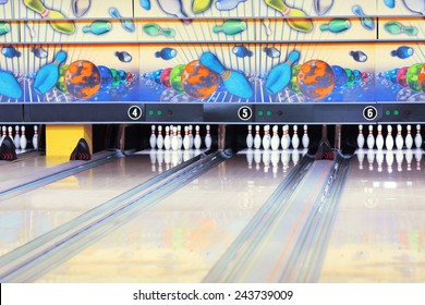 Bowling Alley With Pins