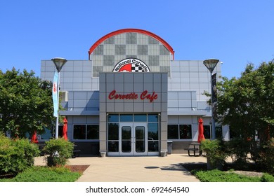 Bowling Green, Kentucky, United States, May 2017. Entrance Of The National Corvette Museum.