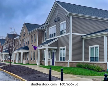 Bowling Green, Ohio / USA - April 19, 2019: Sorority Houses At The Bowling Green State University.