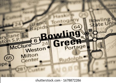 Bowling Green. Ohio. USA On A Map