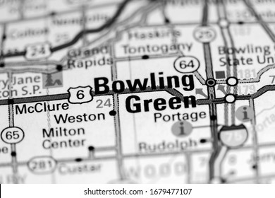 Bowling Green. Ohio. USA On A Map