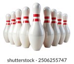 bowling pins on white background