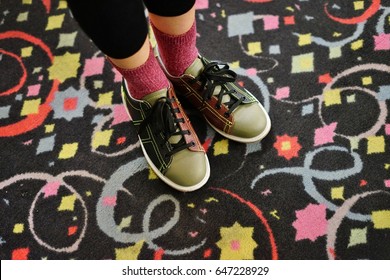 Bowling Shoes At A Bowling Alley