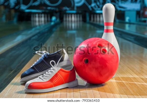 bowling ball and shoes