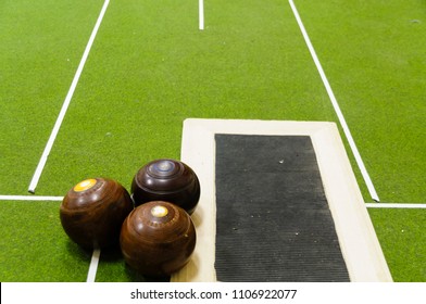 Bowls On An Indoor Bowls Carpet