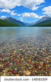 Bowman Lake, Glacier National Park, Montana.  A Terrific Place To Go Camping, Hiking, Or Fishing In Montana.