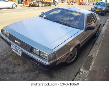 BOWRAL NSW, AUSTRALIA. – On October 18, 2015. - The DeLorean DMC-12 Is A Sports Car Manufactured By John DeLorean's DeLorean Motor Company For The American Market From 1981–83.