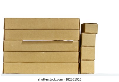 Box brown of document, business concept. Isolated on white background with clipping path. - Shutterstock ID 182651018