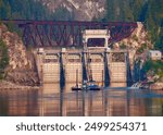 Box Canyon Dam on the Pend Oreille River Northeast Washington. Built between 1952-1956. 