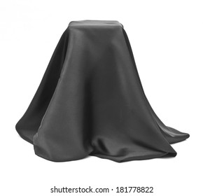 Box Covered With Black Cloth.