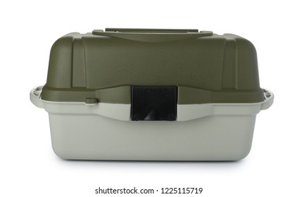 Box For Fishing Tackle On White Background