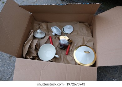 In A Box Is Old Fine China Dinnerware