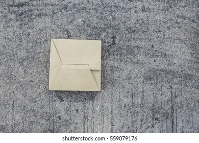 box on the cement background