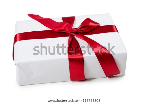 Box Red Tape Isolated On White Stock Photo (Edit Now) 113793808