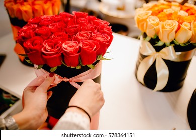 Box with roses