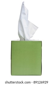 Box Of Tissues Isolated On A White Background