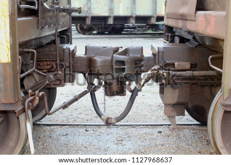 boxcar connection on train
