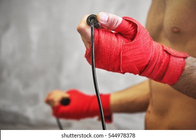 Boxer jump rope training, strength workout concept - Powered by Shutterstock