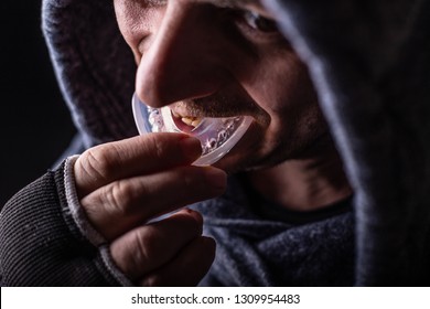 boxer teeth protection. mouthguard - Shutterstock ID 1309954483