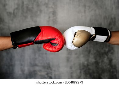 Boxing Glove Fist Bump Isolated On The Wall