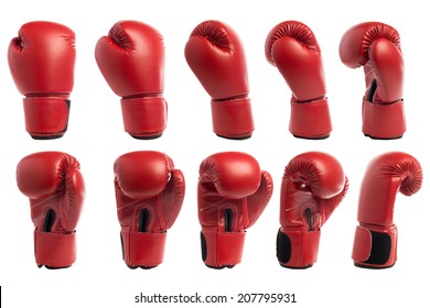Боксерские перчатки изолированы на белом фоне 