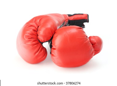 big red boxing gloves