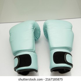 Boxing Gloves On Floor No Person In Sport Gear Concept