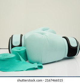 Boxing Gloves On Floor No Person In Sport Gear Concept