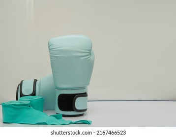 Boxing Gloves On Floor No Person In Sport Gear Concept