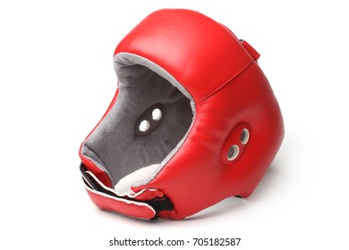 Boxing helmet on white background - Shutterstock ID 705182587
