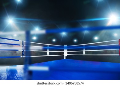 Empty Boxing Ring View On Corner Stock Photo 1406938583 | Shutterstock