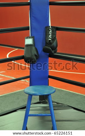 boxing ring with gloves
