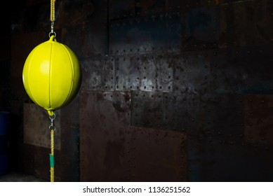 Boxing Series: Speedball Against Rusty Wall With Copy Space