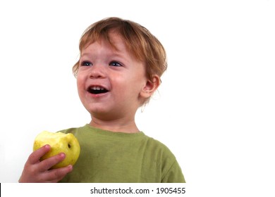 boy with apple