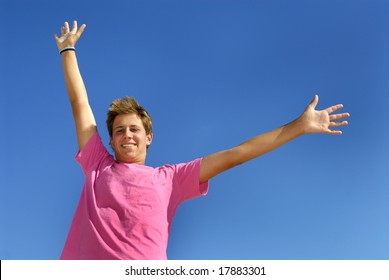 Close Portrait Young Boy Open Arms Stock Photo 138032909 